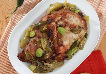 Resep Ayam Penyet, Semua Pasti Tergoda dengan Lezatnya Ayam Penyet Cabai Hijau Iris Ini