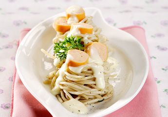 Resep Membuat Spageti Saus Sosis Keju, Sarapan Ala Eropa Di Rumah