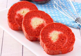 Resep Bolu Imlek, Bolu Gulung Red Velvet Keju Senada dengan Kemeriahan Imlek