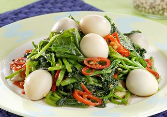 Resep Mudah Cah Bayam Telur Puyuh, Menu Praktis Dengan Gizi Lengkap