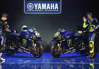 Lihat Foto Aksi Valentino Rossi Saat Peluncuran Yamaha MotoGP Terbaru