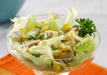 Resep Membuat Salad Ayam Jagung, Manis Dan Gurih Langsung Terasa Dalam Sekali Suap