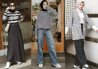 8 Model Fashion Striped Selebgram Hijab yang Kece & Kekinian!