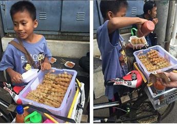 Bikin Nangis! Ditinggal Kedua Orang Tuanya, Bocah 12 Tahun Ini Harus Berjualan Cilok Untuk Biaya Hidup Dan Sekolah