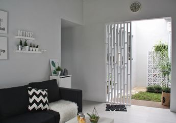 Inspirasi Desain Rumah Mungil Tipe 65, Tampak Luas dengan Konsep Monokrom