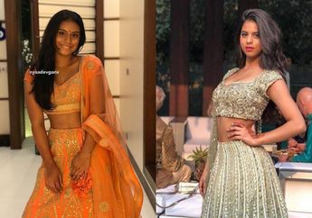Adu Gaya Putri Shahrukh Khan dan Kajol Mengenakan Dress Khas India. Suka yang Mana?