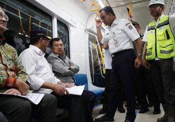 Wapres Jusuf Kalla Uji Coba MRT Rute Bundaran HI - Lebak Bulus