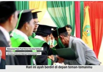 Sedih Banget, Viral Video Ayah Gantikan Posisi Anaknya yang Meninggal untuk Wisuda