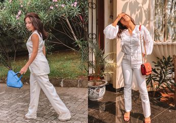 Outstanding! Modisnya 4 Gaya Nikita Willy Pakai Outfit Serba Putih