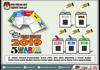 Pemilu 2019 : Mengenal 5 Warna Surat Suara Pemilu, Beda Warna Beda Fungsi!