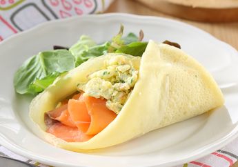 Olahan Telur Ayam Lezat, Crepe Isi Scrambled Egg Pasti Manjakan Lidah