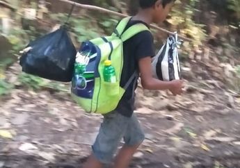 Demi Ikut Ujian Sekolah, Bocah Kelas 6 SD ini Harus Jalan Kaki 3 Km dan Meninap Semalam di Rumah Warga