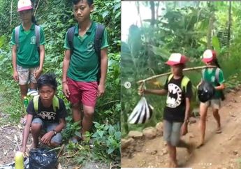 Viral, Siswa SD Kelas 6 di Bali Rela Berangkat Sekolah Jalan Kaki Sehari Sebelum Ujian dan Bawa Bekal Jagung