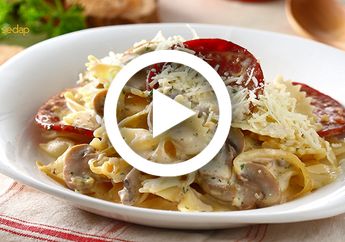 (Video) Resep Pasta Cream Sauce, Pasta ala Resto Hadir di Rumah, Dasyat Rasanya!