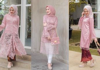 3 Model Tunik Brokat Warna Pink Buat Hijaber Tampil Manis Saat Kondangan