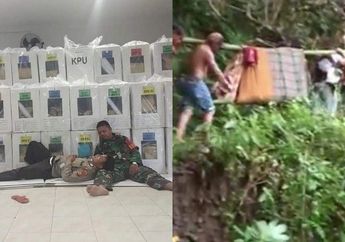 Ramai #PahlawanPemilu di Twitter, Berikut 5 Potret Perjuangan TNI-Polri yang Bertugas Kawal Pemilu 2019, Ketiduran di TPS hingga Pingsan Saat Bertugas
