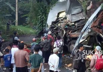 Bus Pariwisata Tabrak Pohon di Sukabumi, 2 Pelajar Tewas dan Sopir Sempat Tidak Ditemukan di TKP