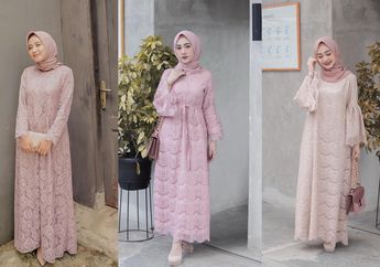 Ngetren, 3 Model Dress Brokat Warna Pastel ini Manis Dipakai Kondangan