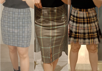 3 Rok Motif Plaid di Bawah 350 Ribu yang Bikin Gaya Makin Trendi!