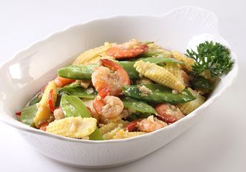 Menu Sahur Praktis Sehat Pagi Ini Bisa Dengan Resep Tumis Putren Kapri Udang yang Nikmat