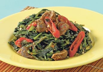 Menu Buka Puasa Simple, Tumis Kangkung Ampela Tersaji Hanya dengan 2 Langkah Mudah