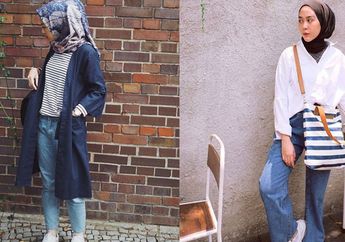 Contekan Hijab Jeans, Aman ke Bukber Dibonceng Ojol