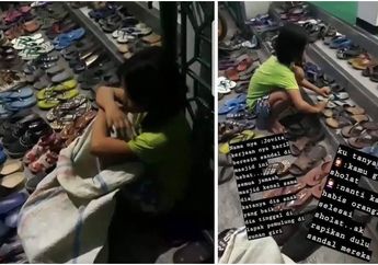 Jadi Pemulung dari Pagi Sampai Malam, Bocah ini Selalu ke Masjid untuk Rapikan Sandal Jamaah saat Salat