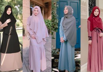 4 Model Gamis ala Ayana Moon untuk Tampilan Syar'i Saat Pergi Tarawih!