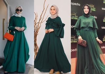 Buat Lebaran, 4 Dress Hijab Hijau Emerald Ini Bisa Bikin Kita Elegan!