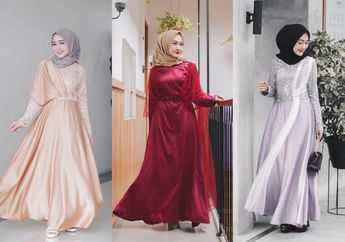 Lebaran Hingga Kondangan, 5 Dress Satin Untuk Hijabers Ini Kece Berat!