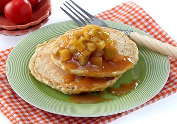 Resep Pancake Oatmeal Saus Apel Karamel Enak untuk Menu Sarapan Ringan yang Mudah Dibuat