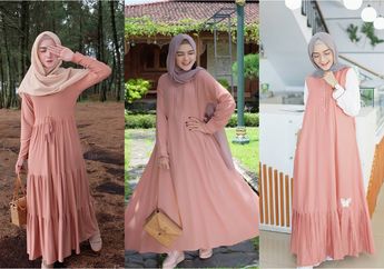 Dress Hijab Peach yang Ceria Ini Buat Kita Lebih Manis Saat Lebaran!