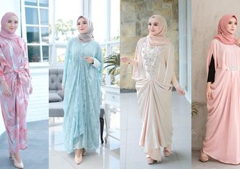 4 Pilihan Kaftan Cantik Warna Pastel Buat Gaya Lebaran Hijaber Manis!