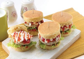 Resep Burger Mini Pancake Enak Ini Pasti Bikin Keluarga Lahap Sarapan