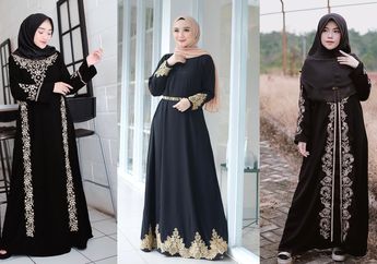 Elegan Tapi Enggak Lebay, Pakai 5 Dress Hitam Bordir Kece Buat Lebaran!