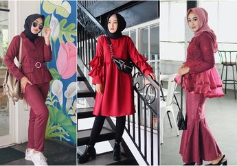 Hangout Hingga Kondangan, Tunjukkin Gaya Bold Berhijab Pakai 5 Outfit Merah!