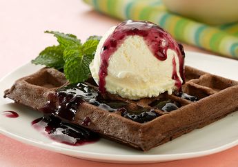 Resep Wafel Cokelat Saus Blueberry Enak Ini Tak Pernah Gagal Bikin Keluarga Semangat Sarapan