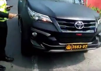 Standar Banget, Alasan Supir Fortuner Ugal-Ugalan Palsukan Pelat Dinas Polisi