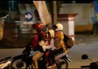 Demi Mengobati Rindu Pada Sang Ibu, Pria Ini Boyong 5 Keluarganya dari Pemalang ke Surabaya Menggunakan Satu Sepeda Motor Bebek
