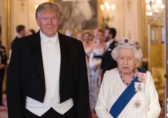 Sambut Kedatangan Donald Trump, Ratu Elizabeth II Kedapatan Pakai Tiara Pengusir Setan