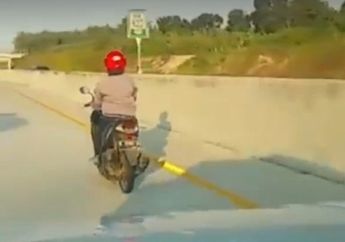 Video Emak-Emak Pakai Skutik Vario, Hendak ke Pati Nyasar Masuk Tol Madiun