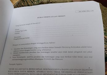 Viral! Buat Surat Keterangan Tidak Mampu Harus Siap Dikutuk Jika Bohong, Dikritik Lantaran Isinya Dinilai Melaknat