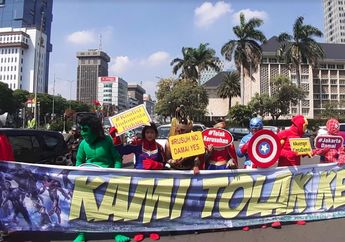 Tak Hanya Polisi, Captain America dan Spiderman Ikut Amankan Sidang Sengketa Pilpres 2019