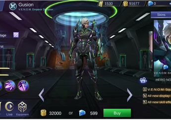 Terungkap! Desain dan Animasi Skin V.E.N.O.M. Gusion dan Hanabi