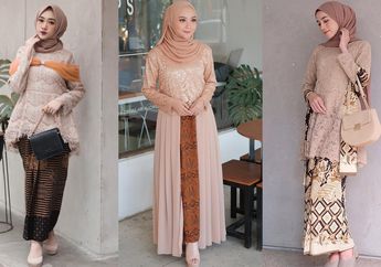 6 Kebaya Hijab Warna Cokelat Susu untuk Tampilan Elegan Saat Kondangan!