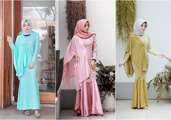 Dress Kondangan Duyung Brokat Untuk Hijabers dengan Warna Fresh!