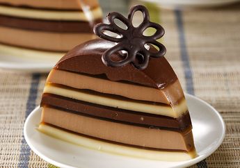 Resep Puding Cokelat Tiga Rasa Enak, Tiap Lapisannya Sukses Manjakan Lidah