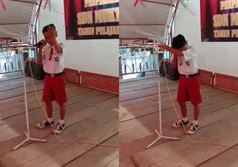 Viral, Seorang Bocah SD Terisak Saat Menyanyikan Lagu untuk Mendiang Ayahnya di Acara Perpisahan Sekolah