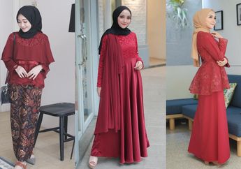 4 Referensi Model Kebaya Warna Merah yang Terlihat Mewah untuk Hijabers. Pas Buat Kondangan!