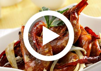 (Video) Resep Udang Masak Bawang Bombay Enak, Enaknya Nagih Betul